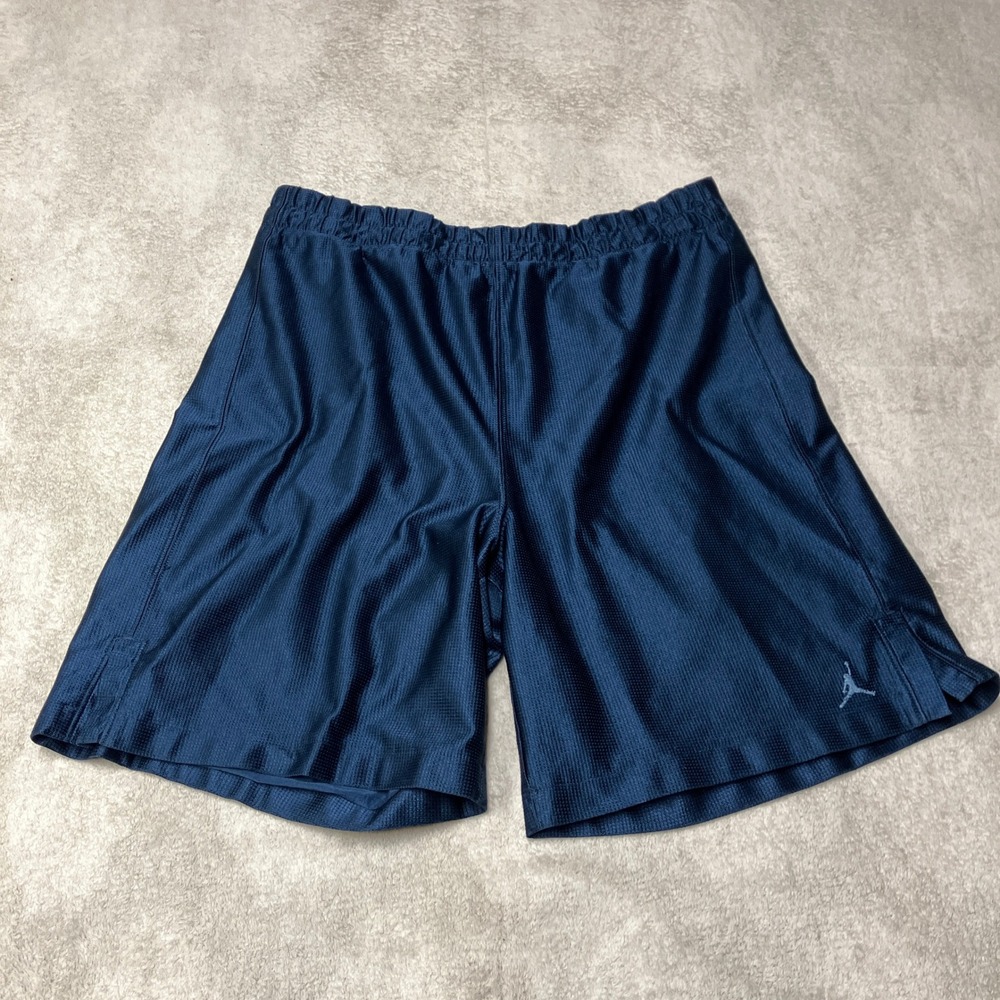 Vintage Jordan Dazzle Basketball Shorts XL Shiny Jumpman Ribbed Grid Baggy Y2K